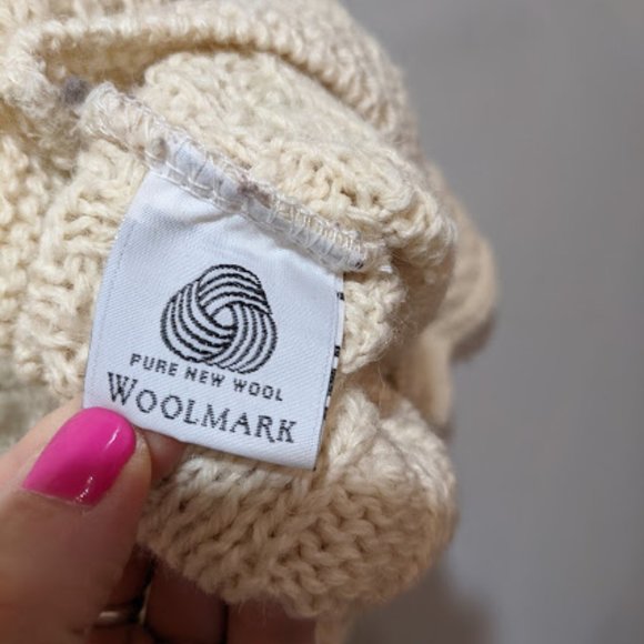 Authentic Irish Sweater Aran Carraig Donn Wool - Picture 3 of 10